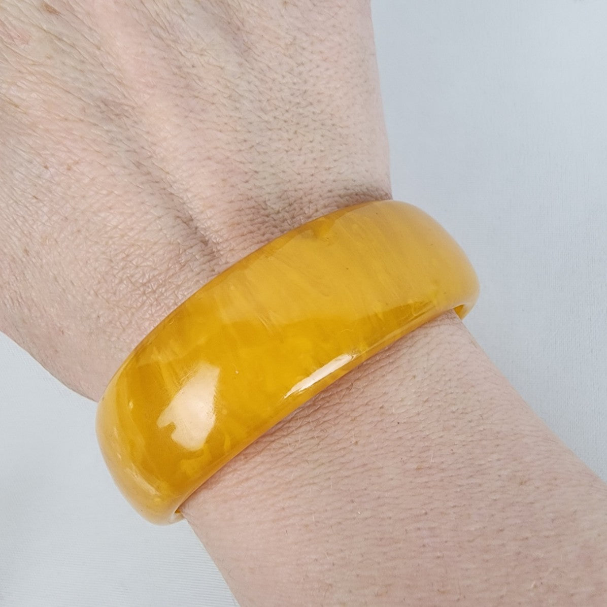 Vintage Yellow Bangle Bracelet