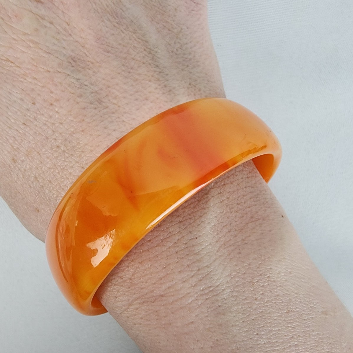 Vintage Orange Bangle Bracelet