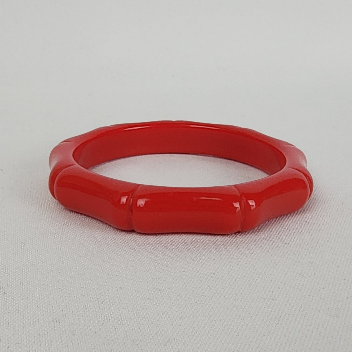 Vintage Red Carved Bangle Bracelet