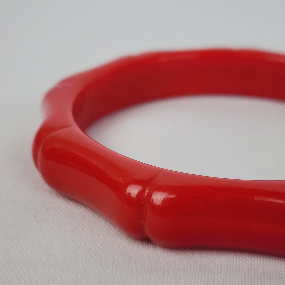 Vintage Red Carved Bangle Bracelet