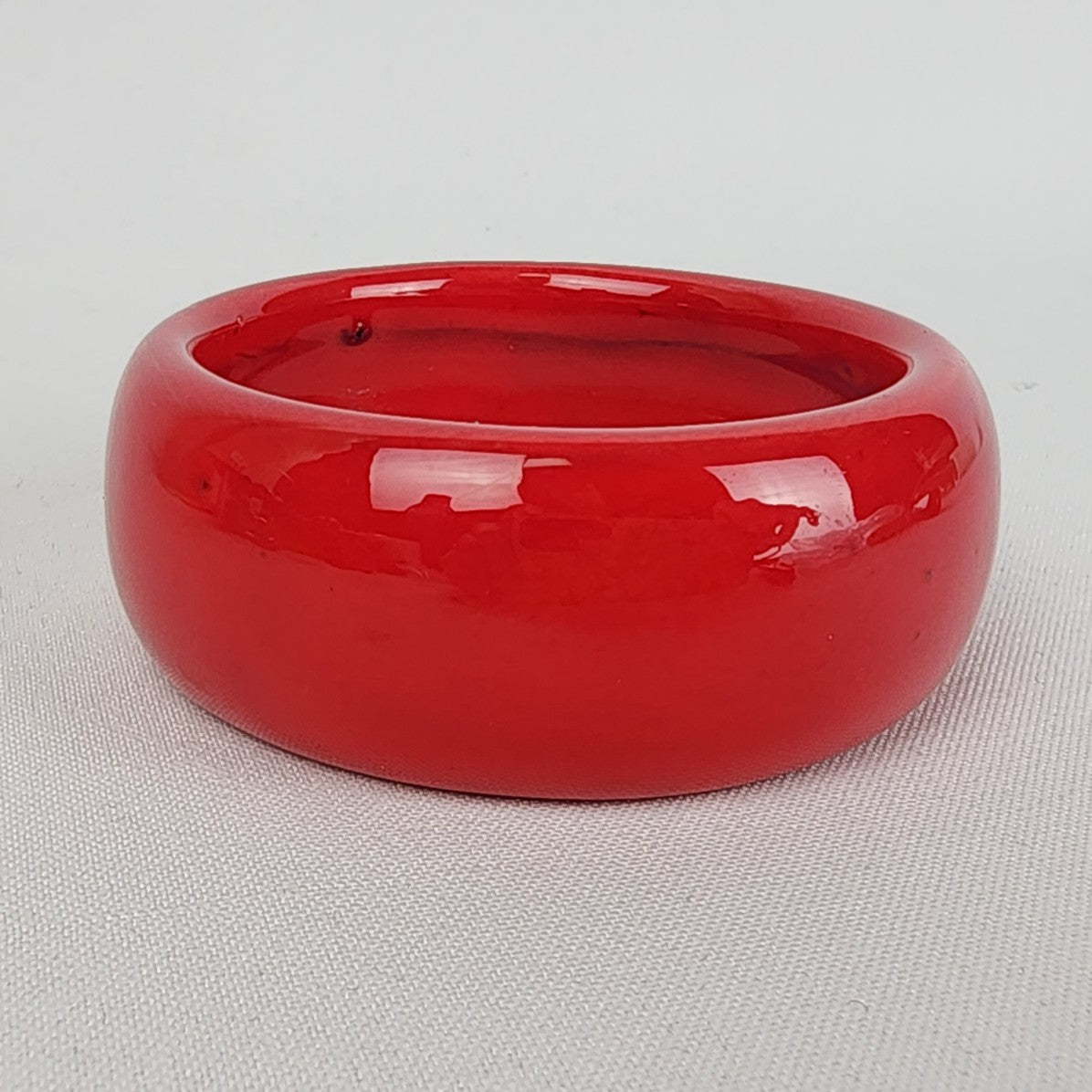 Vintage Red Ceramic Bangle Bracelet