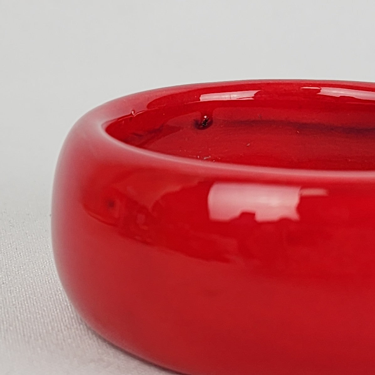 Vintage Red Ceramic Bangle Bracelet