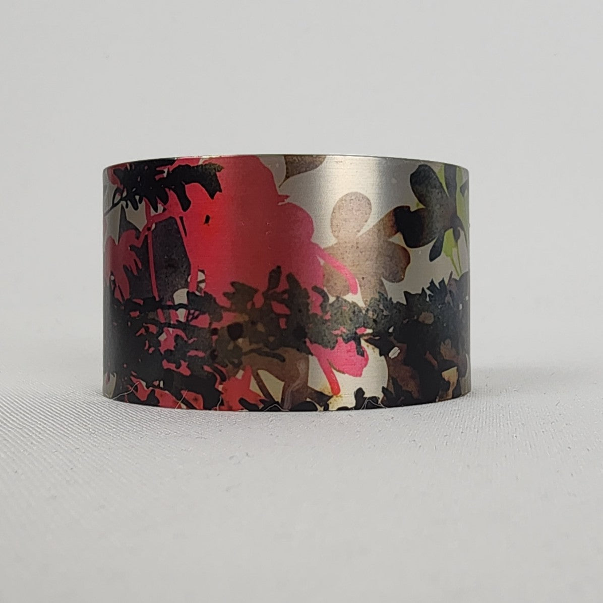 Tattooed Steel Flora Flora Cuff Bracelet