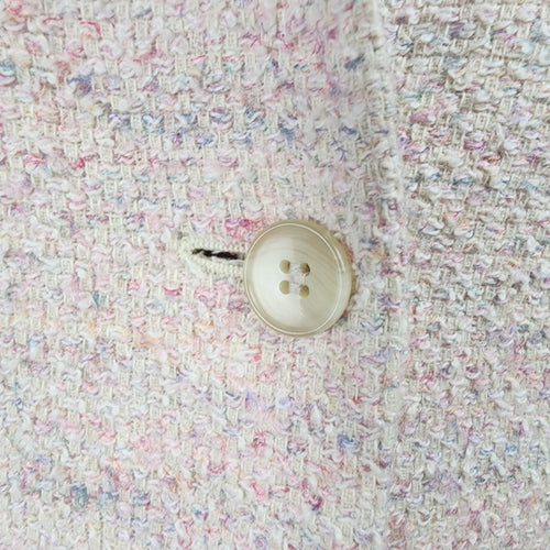 Vintage Marc D’Alcy Pink Tweed Cotton Two Button Blazer Size S/M