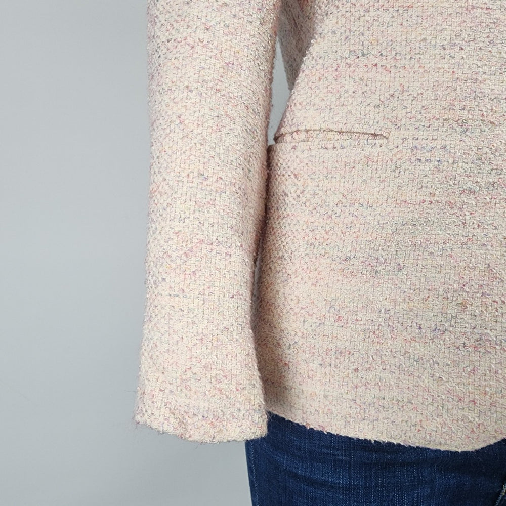 Vintage Marc D’Alcy Pink Tweed Cotton Two Button Blazer Size S/M