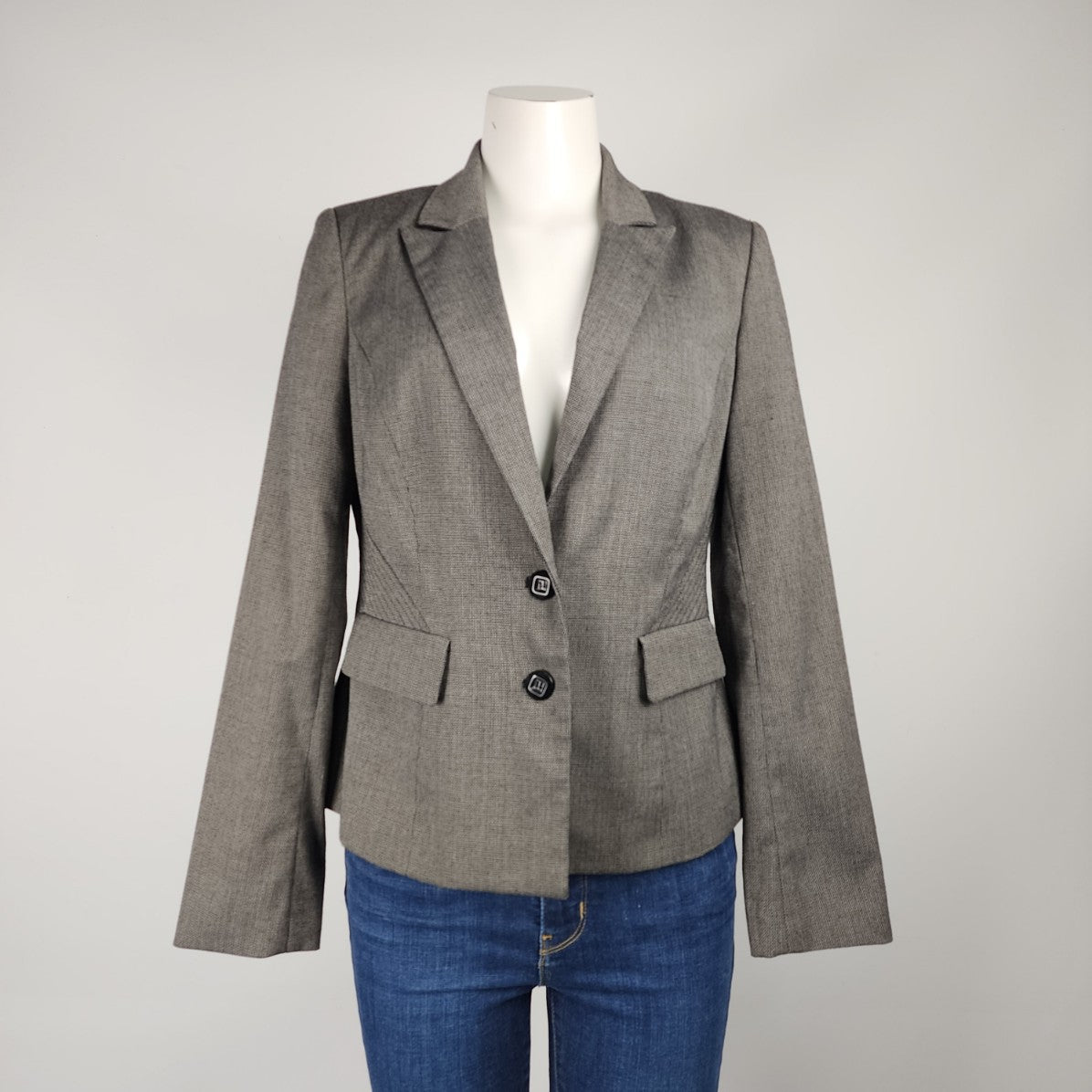 Suzy Shier Grey Two Button Blazer Size 11/12