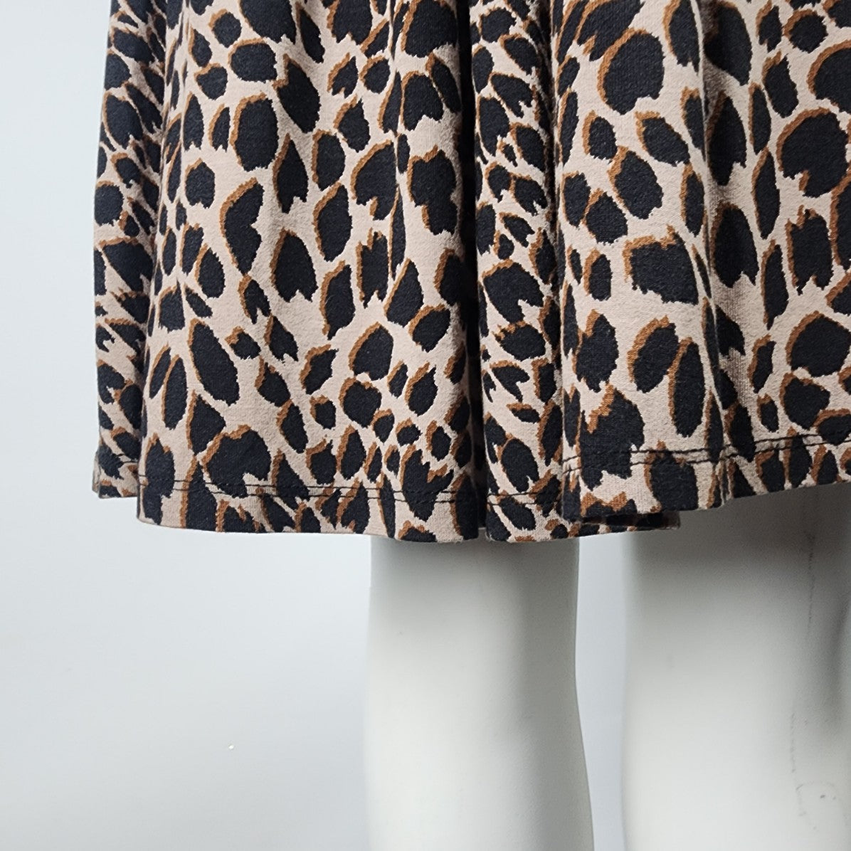 Warehouse Animal Print Tiered Midi Dress Size 8