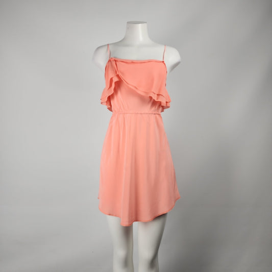 Aritzia Wilfred Emmanuelle Silk Peach Dress Size XS