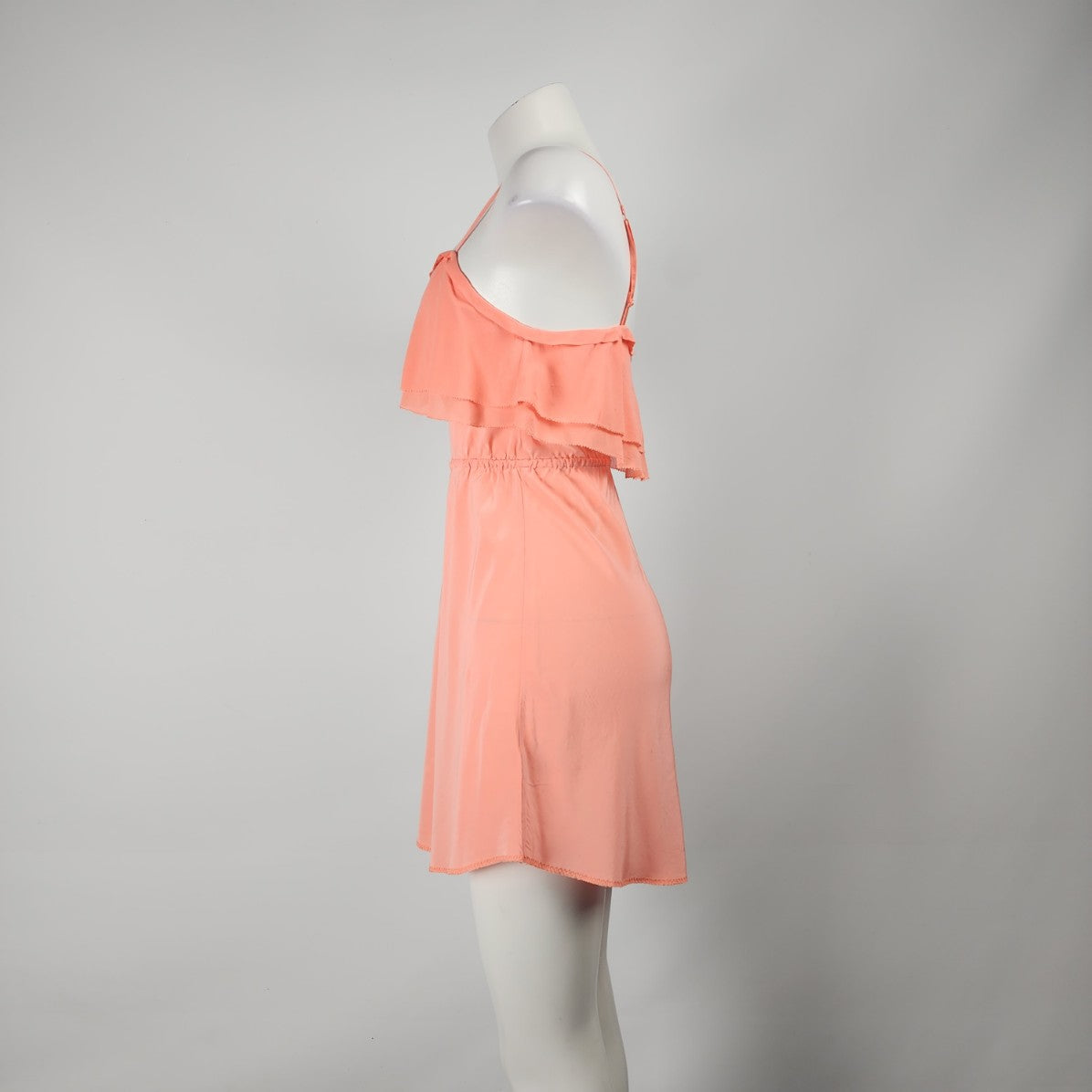 Aritzia Wilfred Emmanuelle Silk Peach Dress Size XS