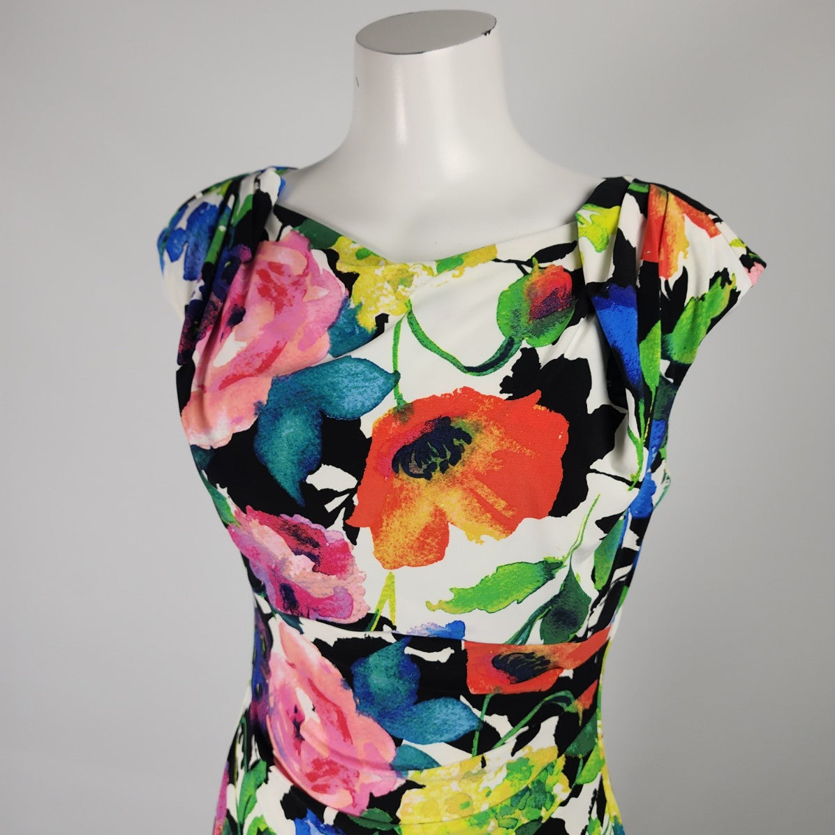 Ralph Lauren Floral Faux Wrap Dress Size 10