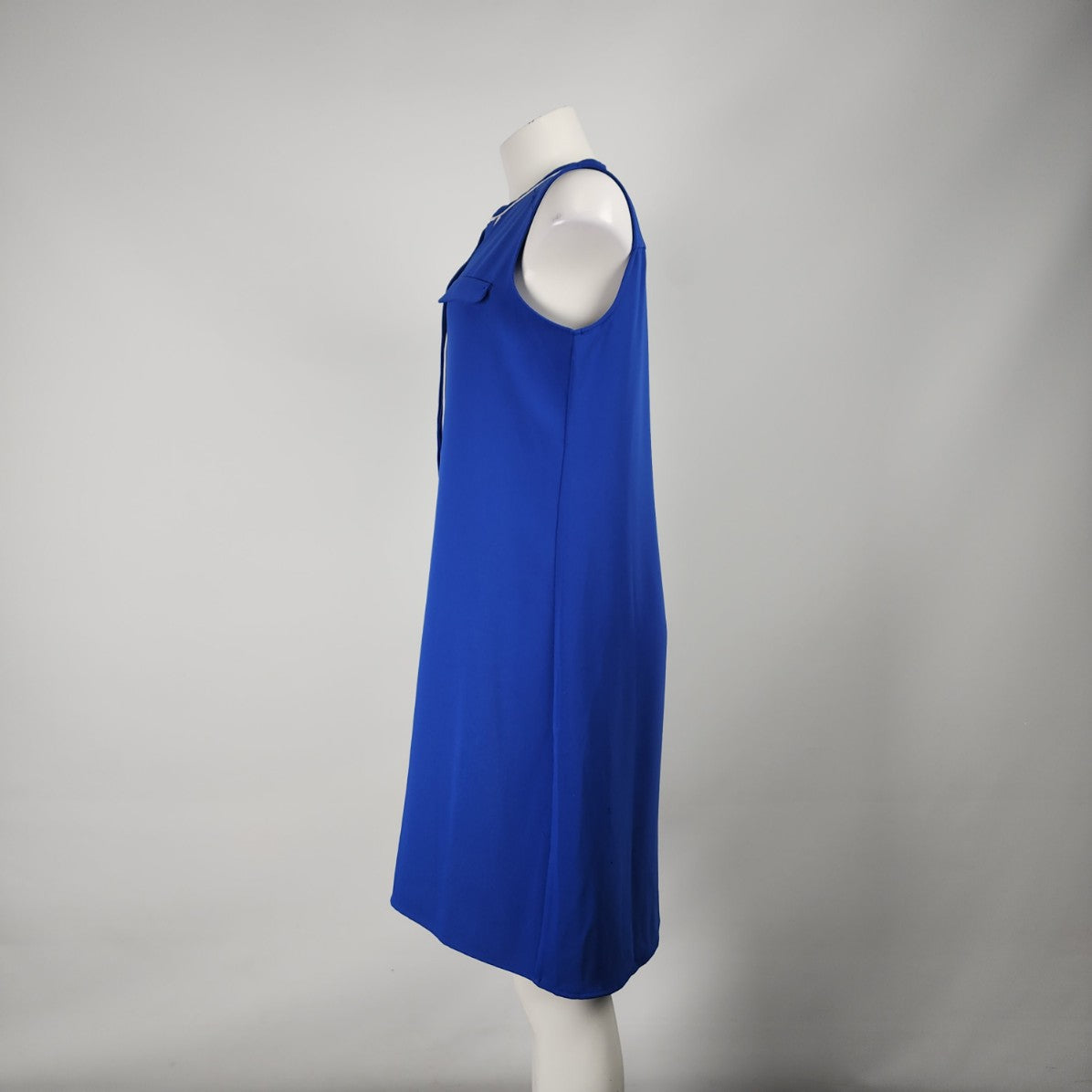 Calvin Klein Blue Button Front Sleeveless Dress Size 10