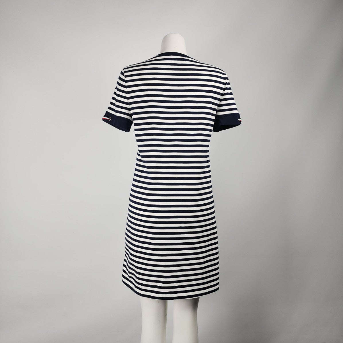 Tommy Hilfiger Navy Blue Striped T-Shirt Dress Size Petite L