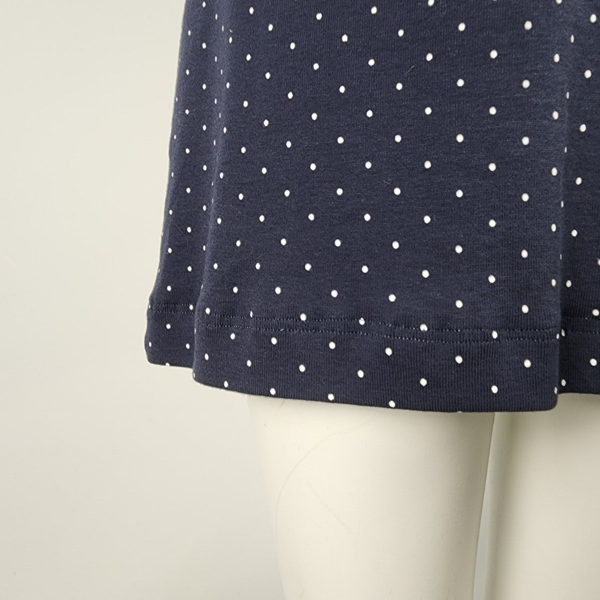 Tommy Hilfiger Navy Blue Polka Dot T-Shirt Dress Size Petite No Tag