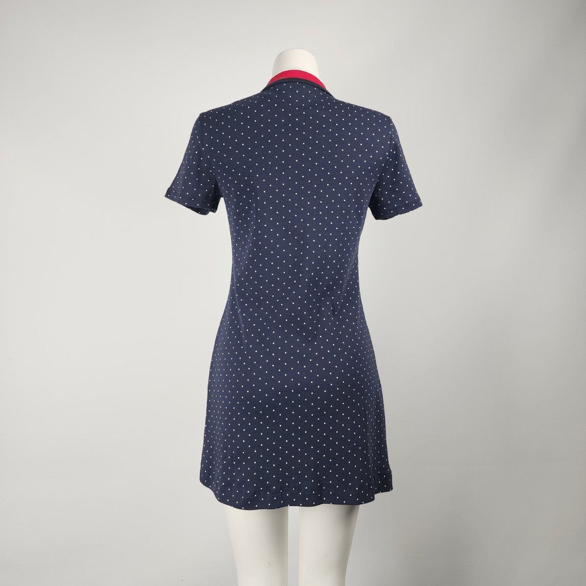 Tommy Hilfiger Navy Blue Polka Dot T-Shirt Dress Size Petite No Tag