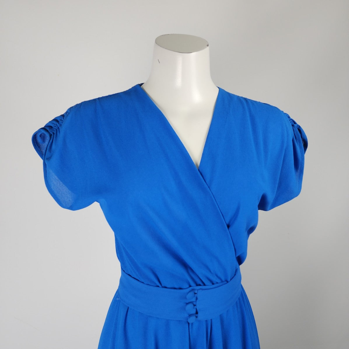 Vintage Jonathan Logan Blue Fit & Flare Midi Dress Size S