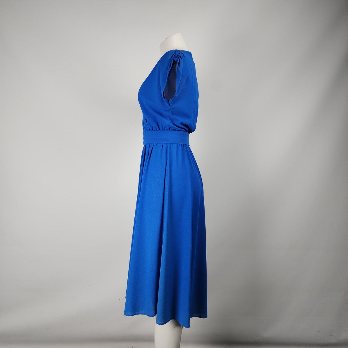 Vintage Jonathan Logan Blue Fit & Flare Midi Dress Size S