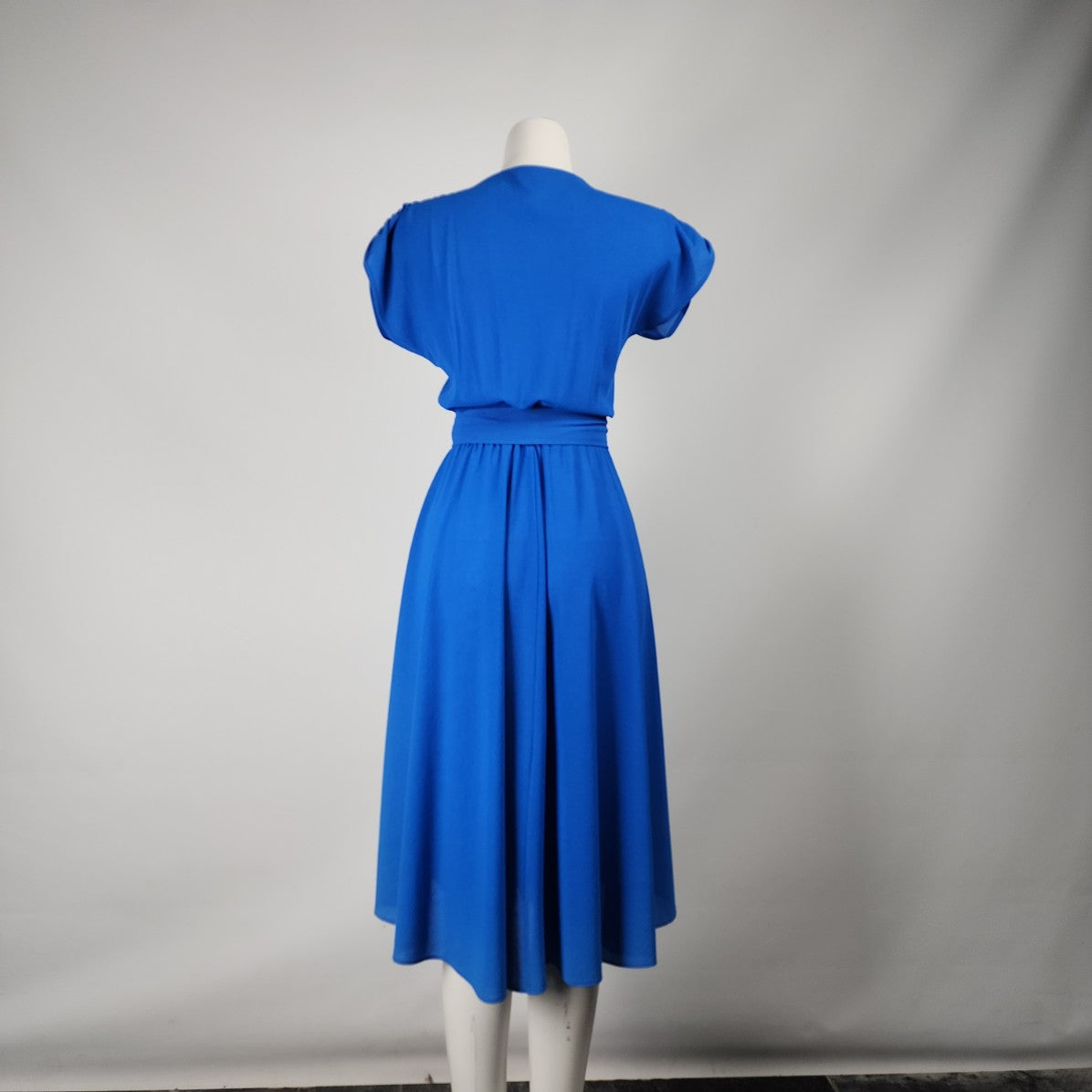 Vintage Jonathan Logan Blue Fit & Flare Midi Dress Size S