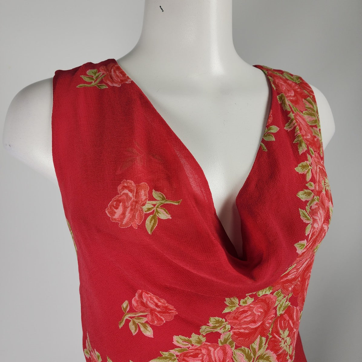 April Cornell Red Floral Top & Skirt Set Size S