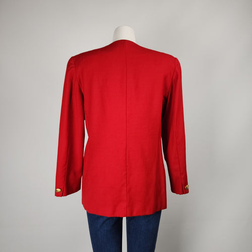Vintage Mr. Max & Melanie Lyne Red Wool Blazer Size 12