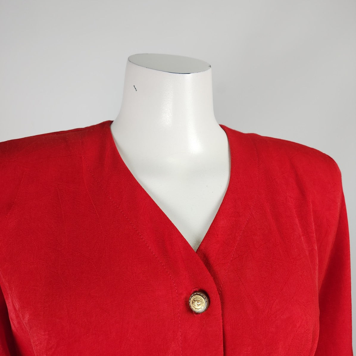 Vintage Kim Kelly Red Belted Blazer Size 6