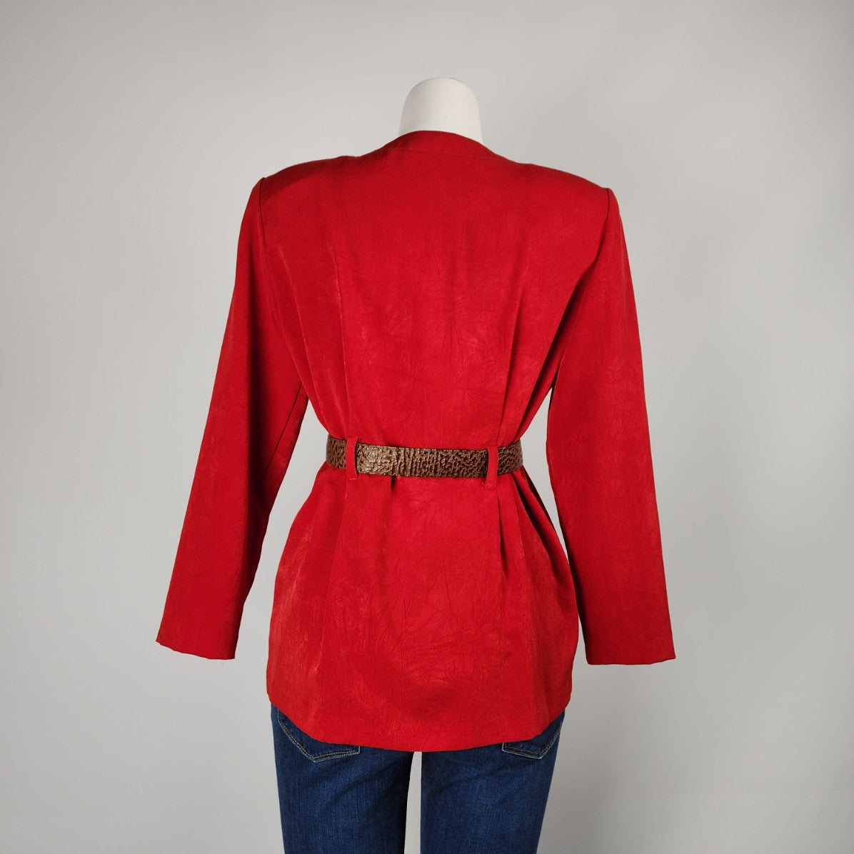 Vintage Kim Kelly Red Belted Blazer Size 6