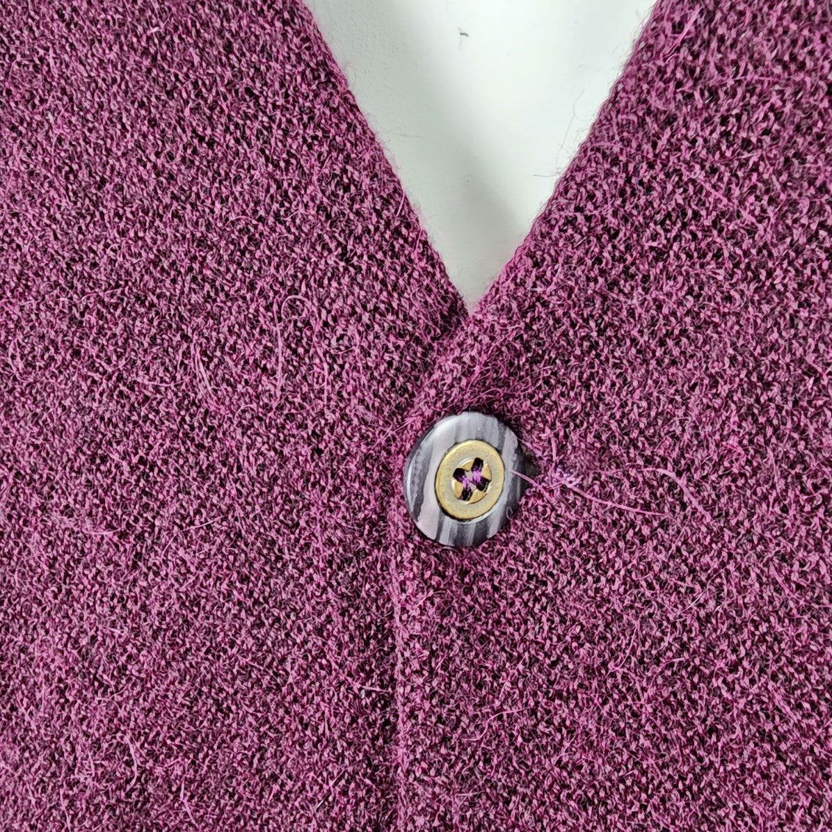 Vintage Tumi Purple Alpaca Knit Button Up Cardigan Size L