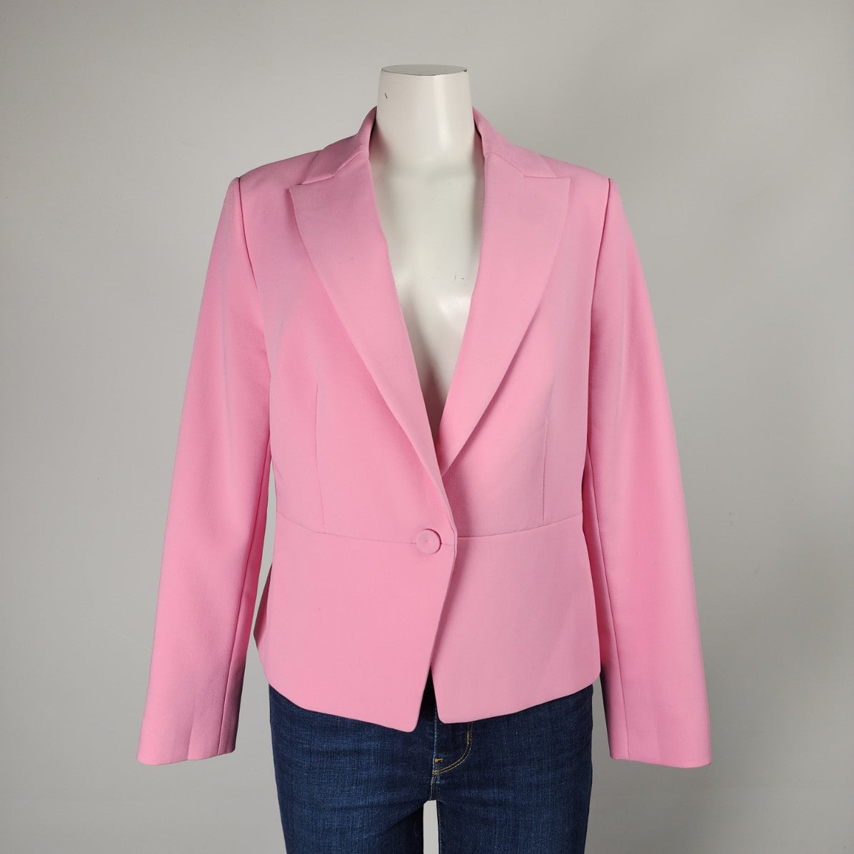 Melanie Lyne Soft Pink One Button Blazer Size 10