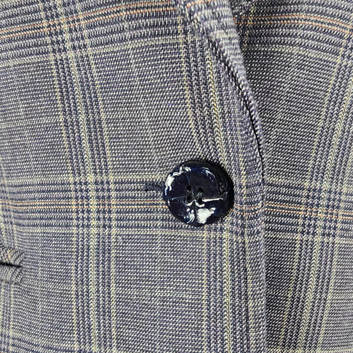 Tristan Grey Plaid One Button Blazer Size S