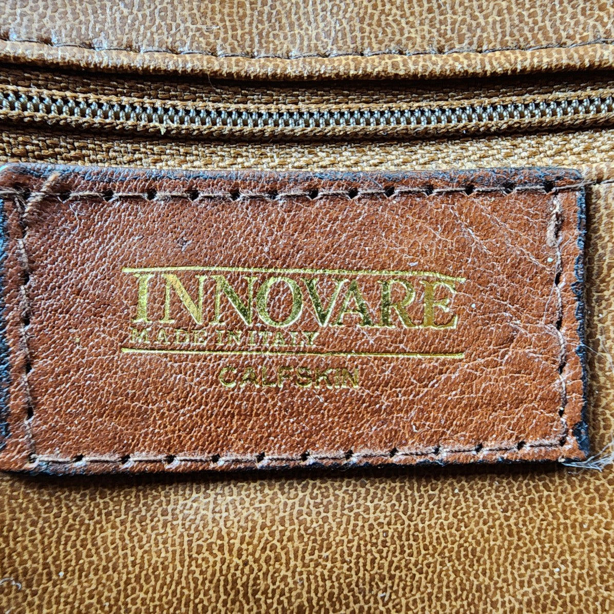 Vintage Innovare Brown Leather Briefcase