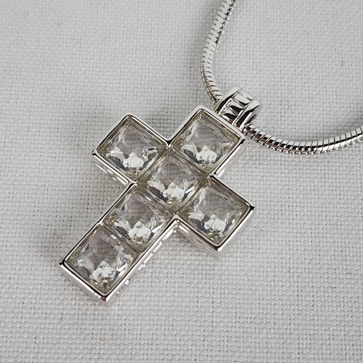 Swarovski Crystal Necklace with Cross Pendant