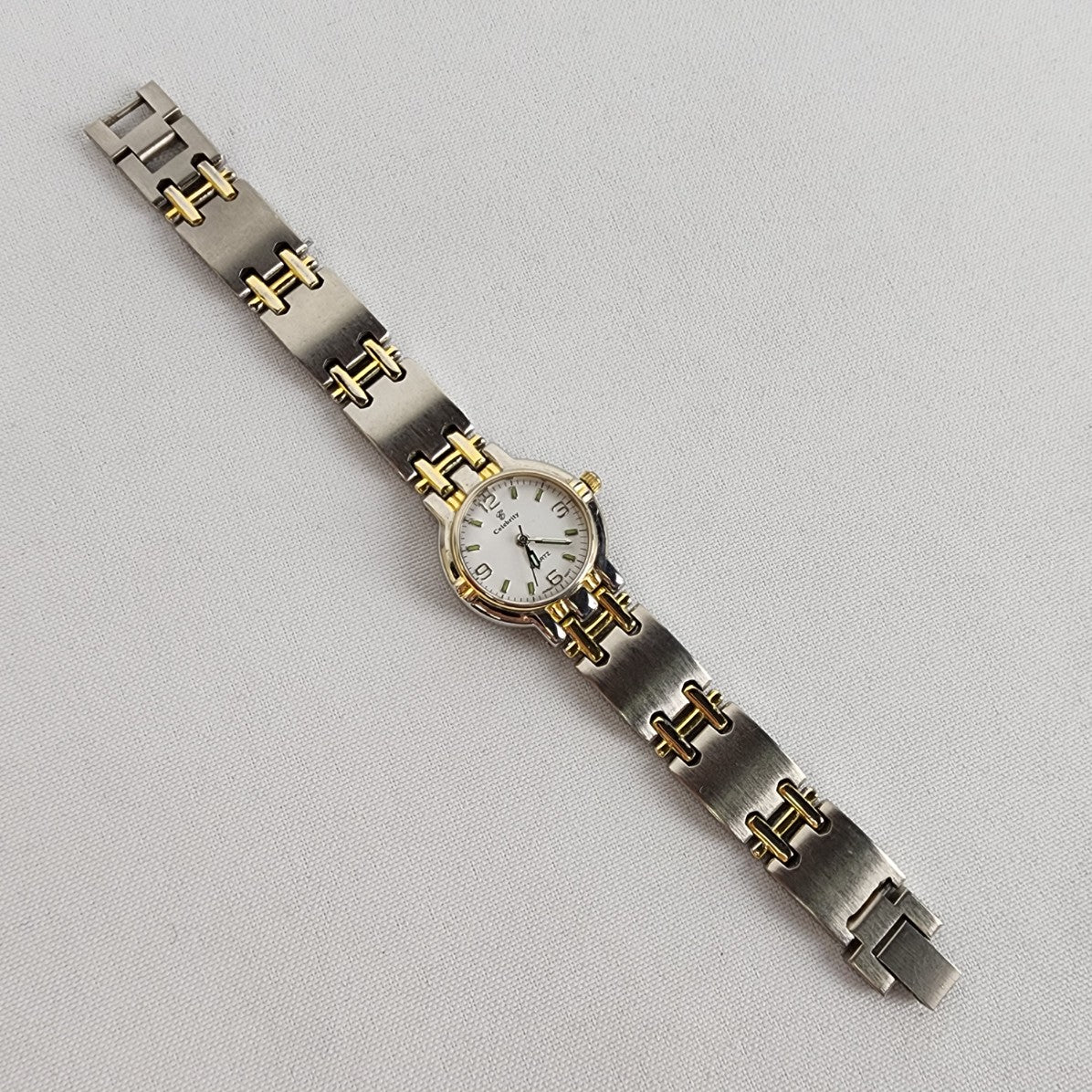 Vintage Celebrity Silver & Gold Link Watch