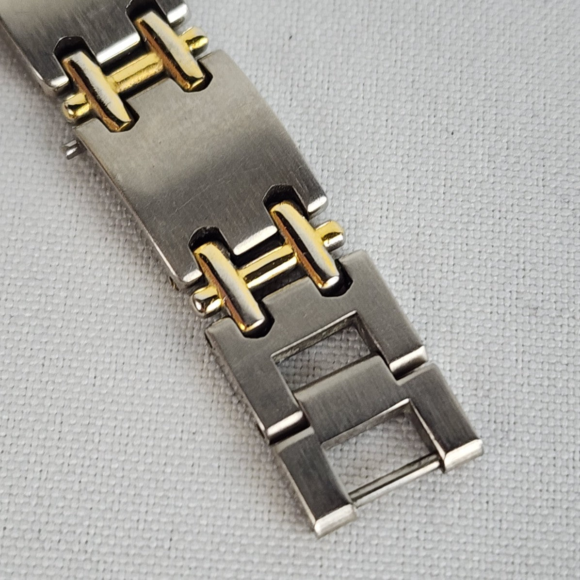 Vintage Celebrity Silver & Gold Link Watch