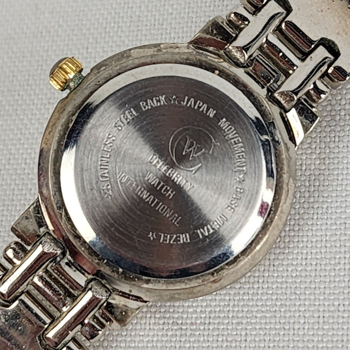 Vintage Celebrity Silver & Gold Link Watch