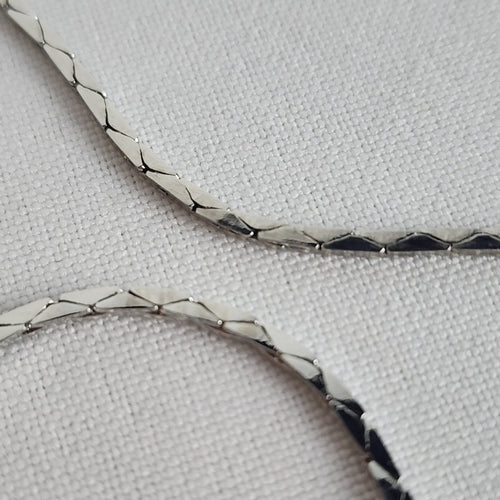 Silver Faceted Stone Crystal Necklace