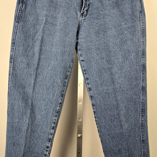 Vintage LA Blues Medium Wash Raw Hem Balloon Denim Jeans Size 34