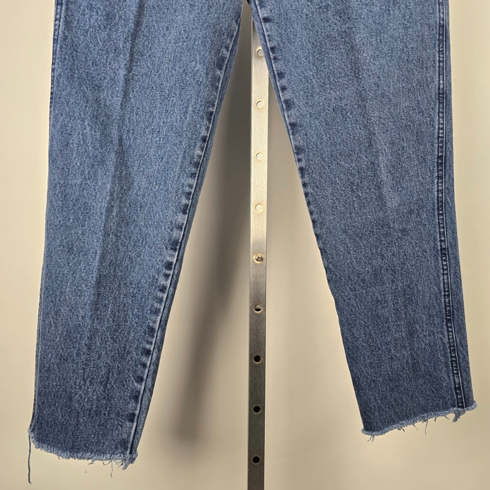 Vintage LA Blues Medium Wash Raw Hem Balloon Denim Jeans Size 34