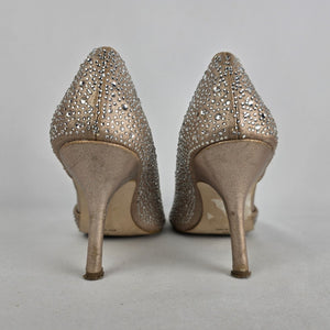Le Chateau Gold Sparkle D'Orsay Heels Size 7
