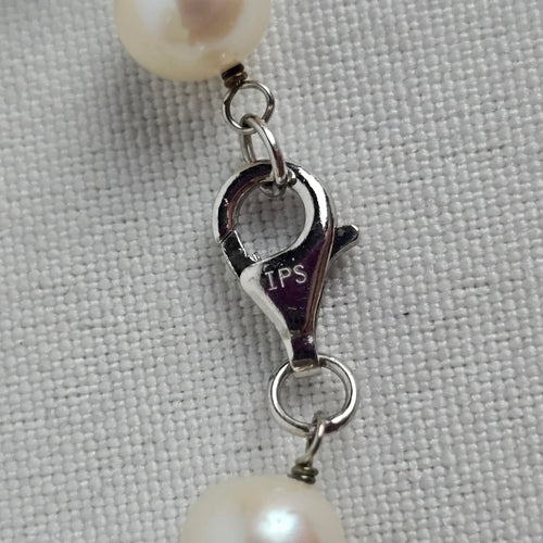 Peoples Pearl & 925 Sterling Silver Necklace Bracelet & Earring Set