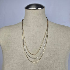 Vintage Avon Multi Tone Chain Necklace & Bracelet Set