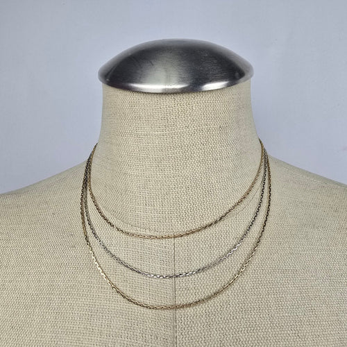 Vintage Avon Multi Tone Chain Necklace & Bracelet Set