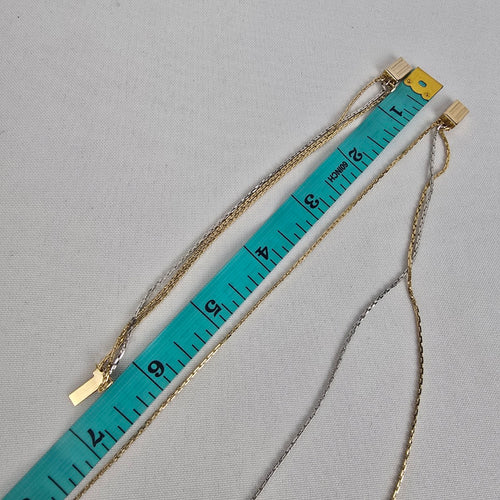 Vintage Avon Multi Tone Chain Necklace & Bracelet Set