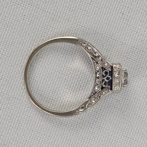 MHJ 14kt White Gold .40ct Diamond Princess Cut Wedding Ring Size 5