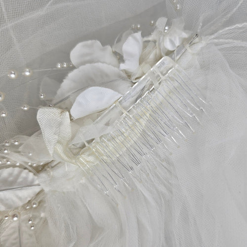 Vintage Beaded Floral Frame Wedding Veil