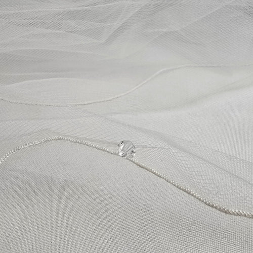 White Crystal Beaded Wedding Veil