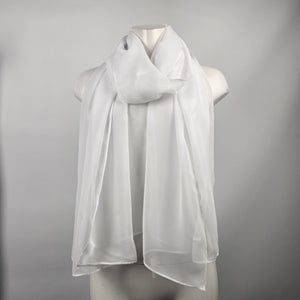 White Sheer Shawl Scarf