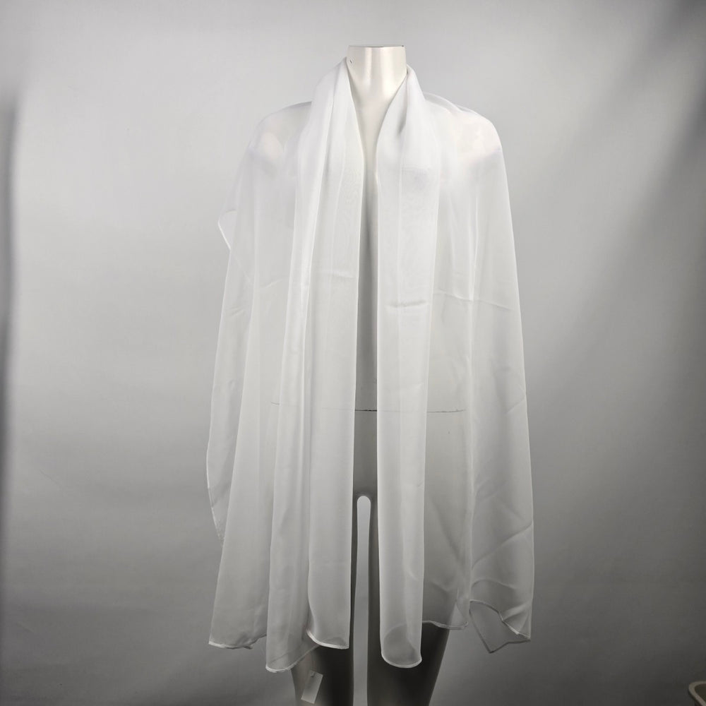 White Sheer Shawl Scarf