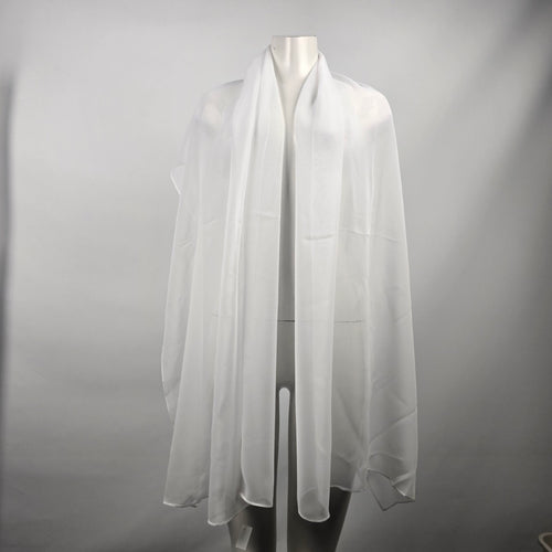 White Sheer Shawl Scarf