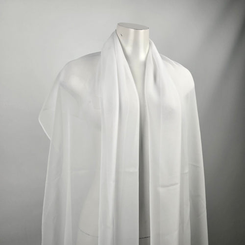 White Sheer Shawl Scarf