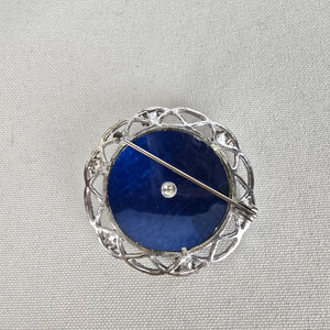 Vintage Blue & Silver Star Brooch