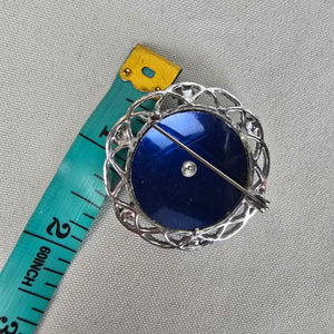 Vintage Blue & Silver Star Brooch